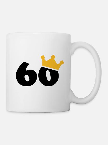 60 crown 60 birthday 60 years - Mug - white