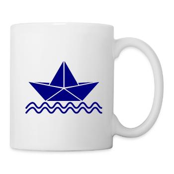 - BOOT. SEGELBOOT. - Urlaub. OCEAN. - MEER. NATUR - Tasse - Weiß - Rechts