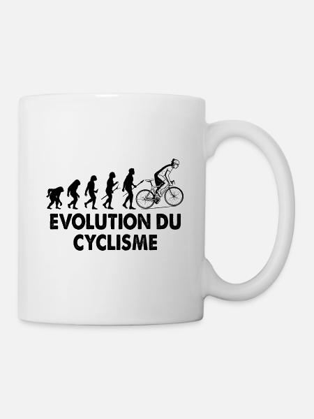 évolution du cyclisme - Mug blanc - blanc