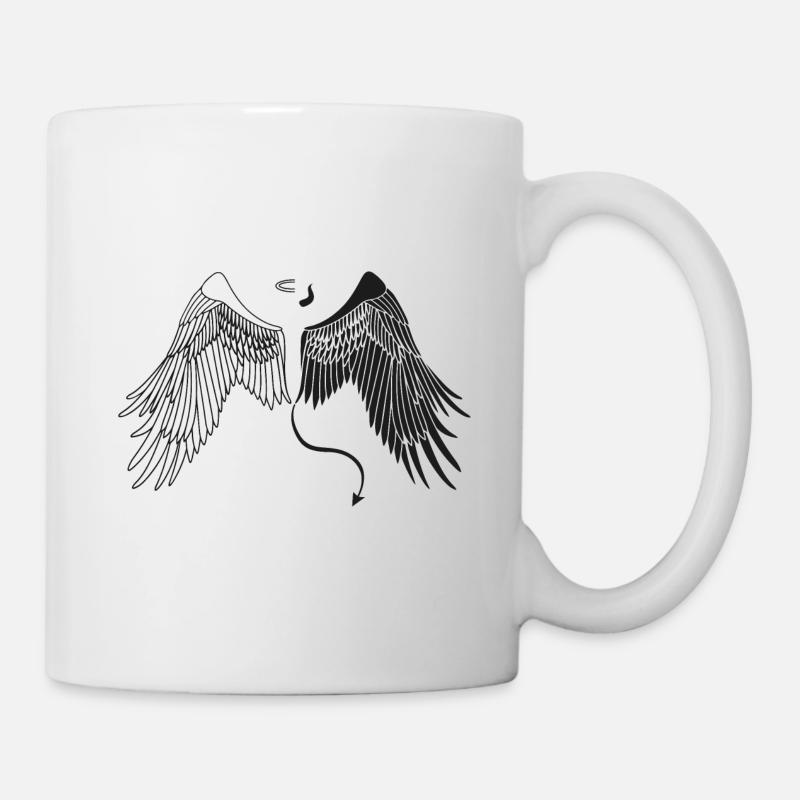 Lequel me guidera aujourd’hui – Angel Demon Devil - Mug blanc - blanc