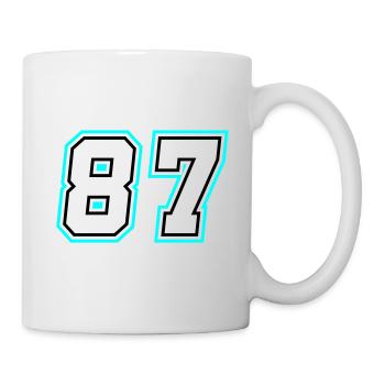 87 Zahl Symbol - Tasse - Weiß - Rechts