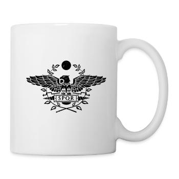 SPQR Adler Roman Legion Flagge Wappen Reich - Tasse - Weiß - Rechts