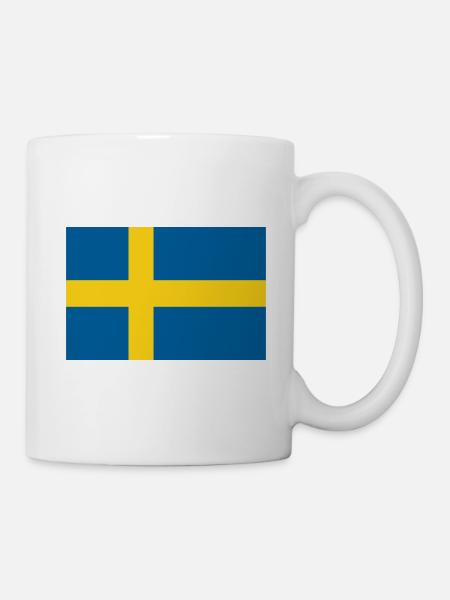 Drapeau de la Suède - Mug blanc - blanc