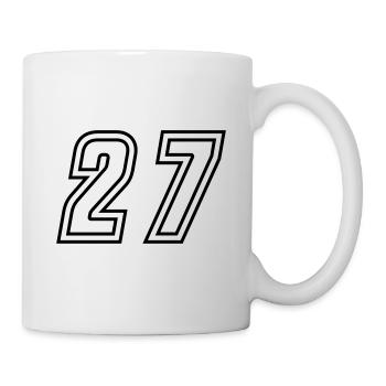27 Numéro de numéro - Mug blanc - blanc - Droite