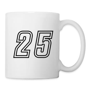 Numéro 25 - Mug blanc - blanc - Droite