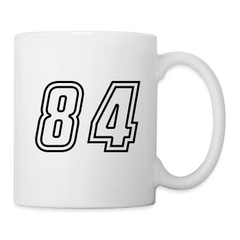 84 Numéro de numéro - Mug blanc - blanc - Droite