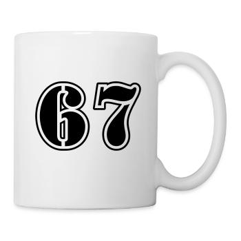 67 number symbol - Mug - white - Right