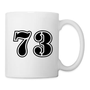 73 Zahl Symbol - Tasse - Weiß - Rechts