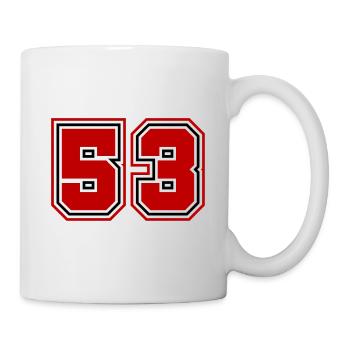 53 Zahl Symbol - Tasse - Weiß - Rechts