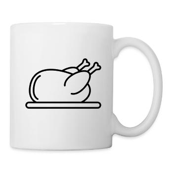Hähnchen icon symbol - Tasse - Weiß - Rechts