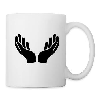 Icône d’icône de mains - Mug blanc - blanc - Droite