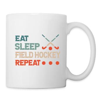 Manger dormir Hockey sur gazon Répéter - Mug blanc - blanc - Droite