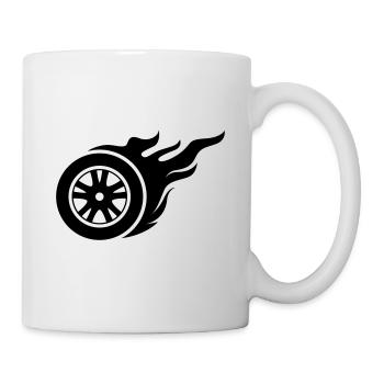 Reifen feuer - Tasse - Weiß - Rechts