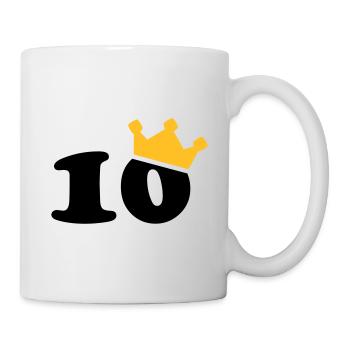 10 Krone 10. Geburtstag 10 Jahre - Tasse - Weiß - Rechts