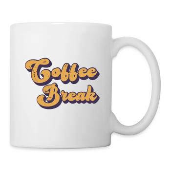 Pause café - Dicton rétro amateur de café - Mug blanc - blanc - Droite