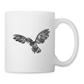Eule Tribal Tattoo - Tasse - Weiß - Rechts