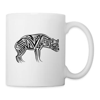 Hyäne Tribal Tattoo - Tasse - Weiß - Rechts