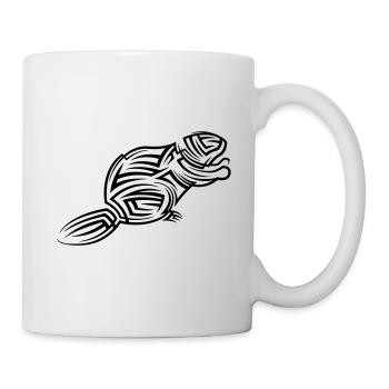 Biber Tribal Tattoo - Tasse - Weiß - Rechts