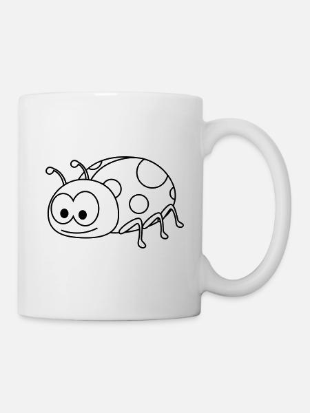 Ladybug Comic Animal - Mug blanc - blanc