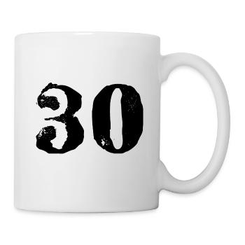 Maillot à 30 chiffres - Mug blanc - blanc - Droite