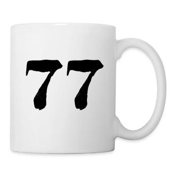 77 Zahl Trikot - Tasse - Weiß - Rechts
