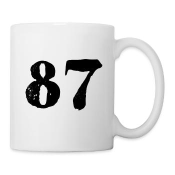 87 Zahl Trikot - Tasse - Weiß - Rechts