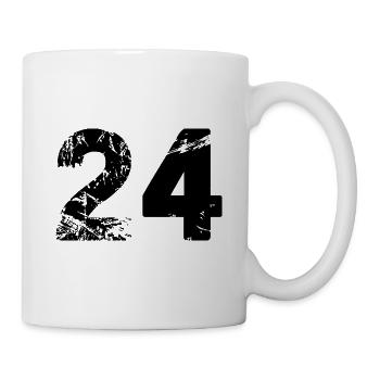 24 Zahl Trikot - Tasse - Weiß - Rechts