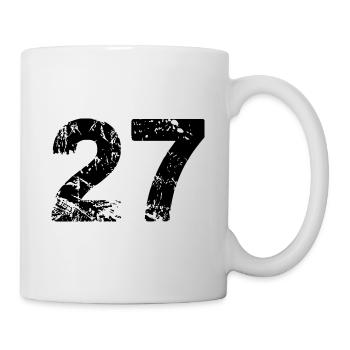 Maillot à 27 chiffres - Mug blanc - blanc - Droite