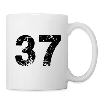 Maillot numéro 37 - Mug blanc - blanc - Droite