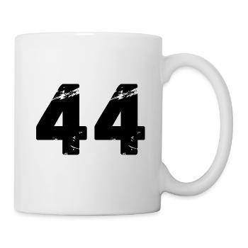 44 Zahl Trikot - Tasse - Weiß - Rechts