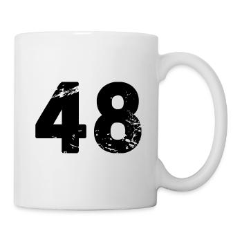 48 Zahl Trikot - Tasse - Weiß - Rechts