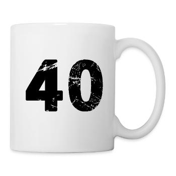 40 Zahl Trikot - Tasse - Weiß - Rechts