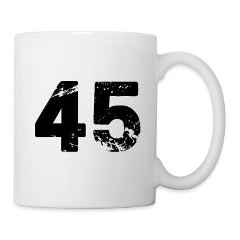 45 Zahl Trikot - Tasse - Weiß - Rechts