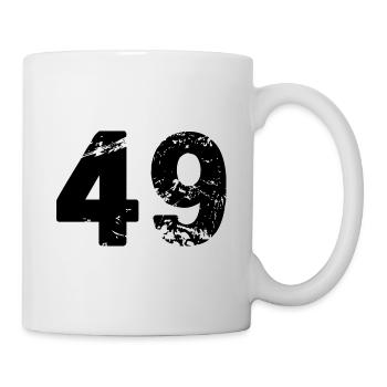 49 Zahl Trikot - Tasse - Weiß - Rechts