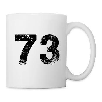 Maillot à 73 numéros - Mug blanc - blanc - Droite