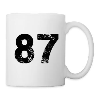 87 Zahl Trikot - Tasse - Weiß - Rechts