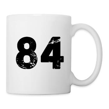 84 Zahl Trikot - Tasse - Weiß - Rechts