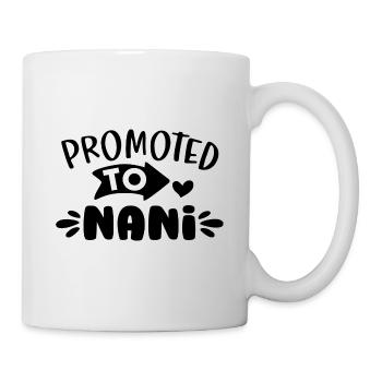 Befördert zum Nani Oma Schweiz Schweizerdeutsch - Tasse - Weiß - Rechts