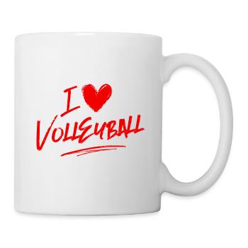 I love volleyball - Mug - white - Right