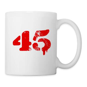 45 Zahl Symbol - Tasse - Weiß - Rechts