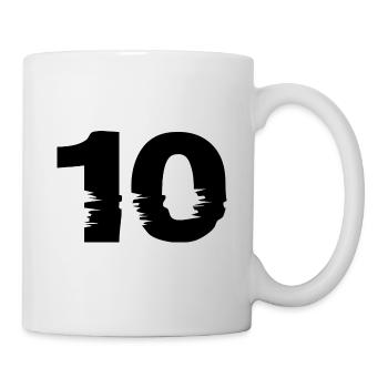 10 Zahl - Tasse - Weiß - Rechts