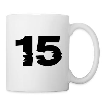 15 Zahl - Tasse - Weiß - Rechts