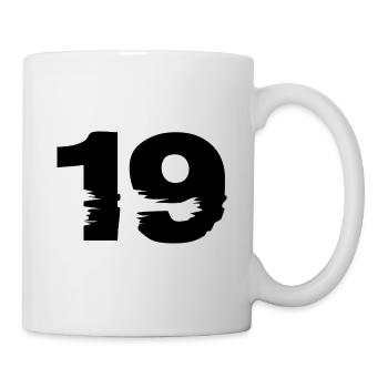 19 Zahl - Tasse - Weiß - Rechts