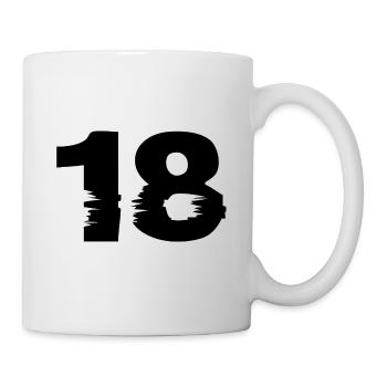 18 Zahl - Tasse - Weiß - Rechts
