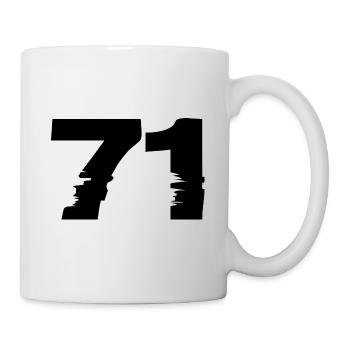 71 Zahl - Tasse - Weiß - Rechts