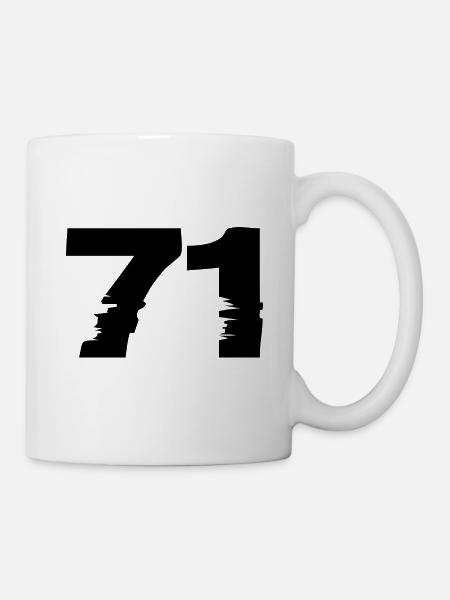 71 Nombre - Mug blanc - blanc
