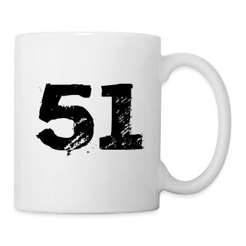 51 Zahl Trikot - Tasse - Weiß - Rechts