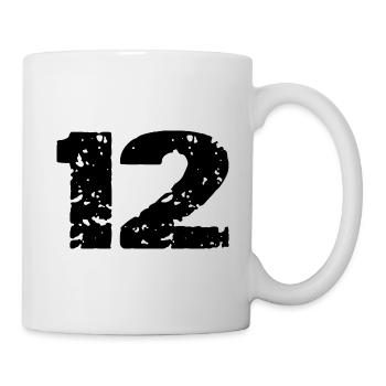 Maillot 12 Numéro - Mug blanc - blanc - Droite