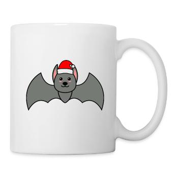 Fledermaus Comic Weihnachten Xmas - Tasse - Weiß - Rechts