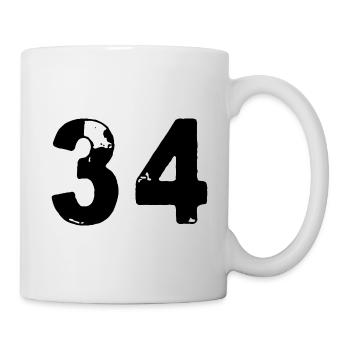 Maillot 34 Numéro - Mug blanc - blanc - Droite